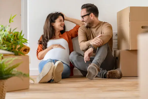 First Time Homebuyers Enjoying Their Brand New Home