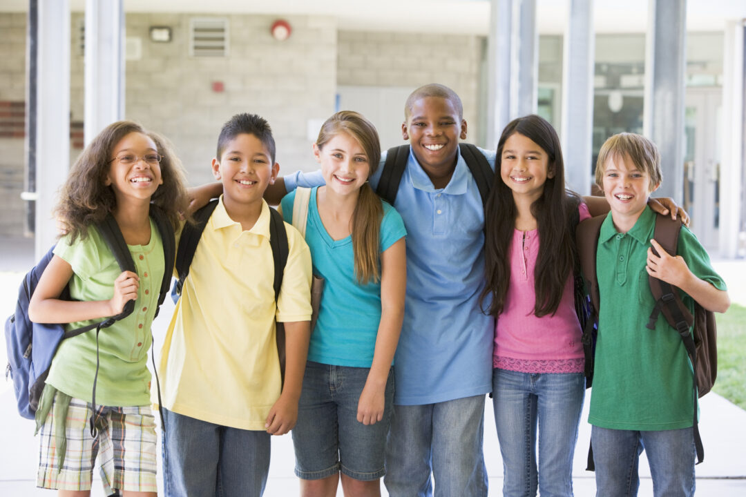 Six Middle School Students in Seminole County Public Schools Posing for Photo Together