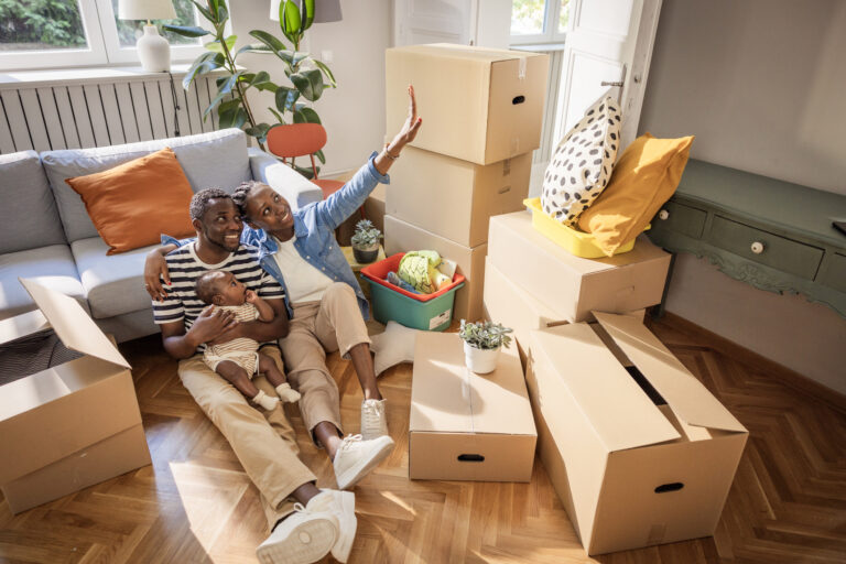 A Young Family in Their First New Home